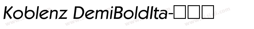 Koblenz DemiBoldIta字体转换